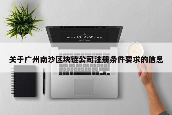 关于广州南沙区块链公司注册条件要求的信息